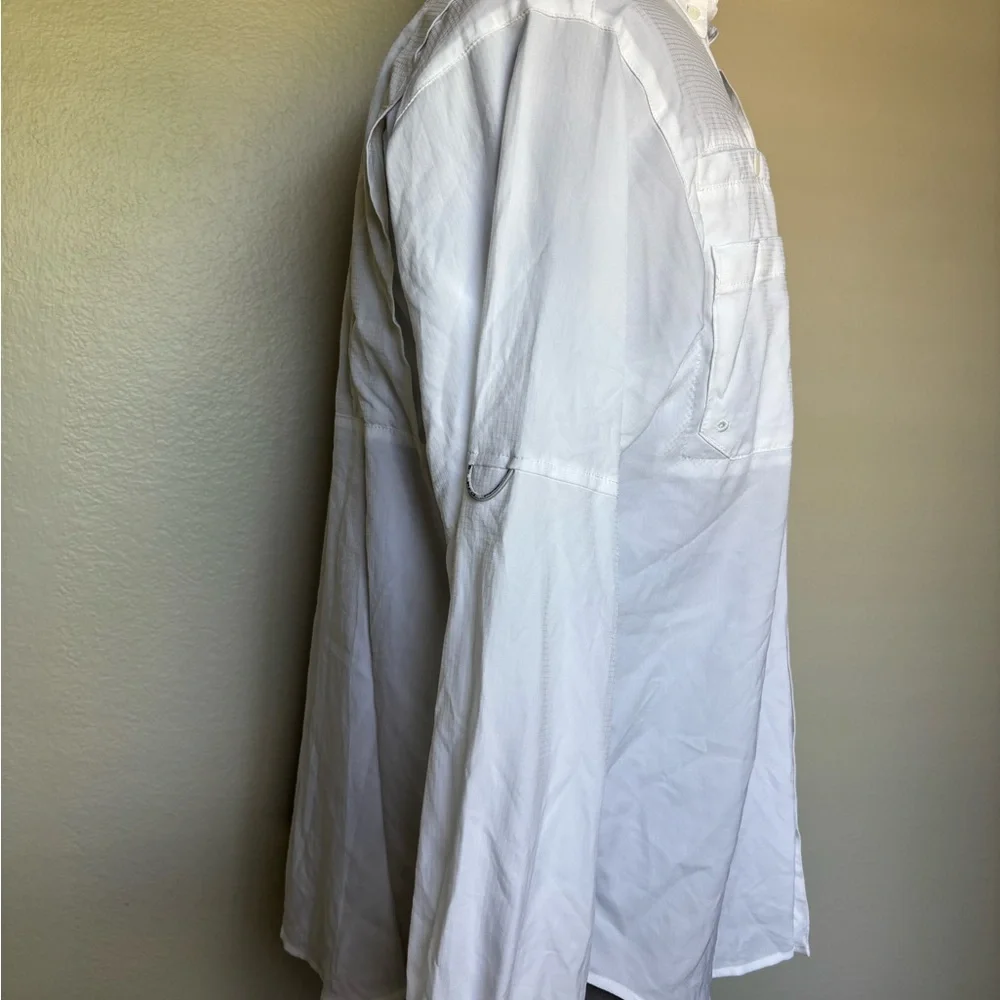 Columbia White Casual Button Down Shirt Lightweight - Picture 5 of 5